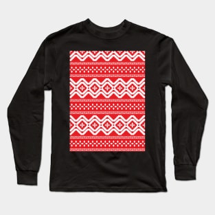 Sweater print,Geometric Christmas background Long Sleeve T-Shirt